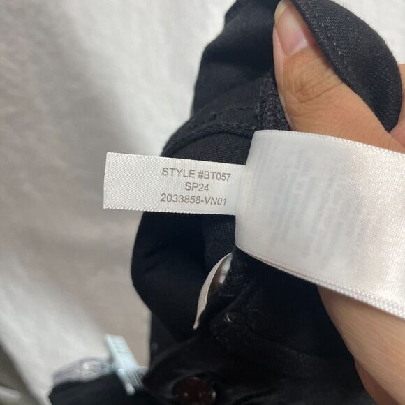 J Crew Jeans Womens 28 Black Flare Crop All Day Stretch Dark Wash Mid Rise BT057 - Picture 10 of 11